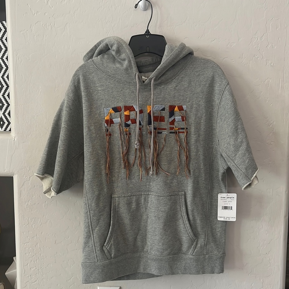 New with tags free people short sleeve hoodie